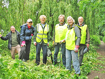 Members clearing Himalayan Balsam