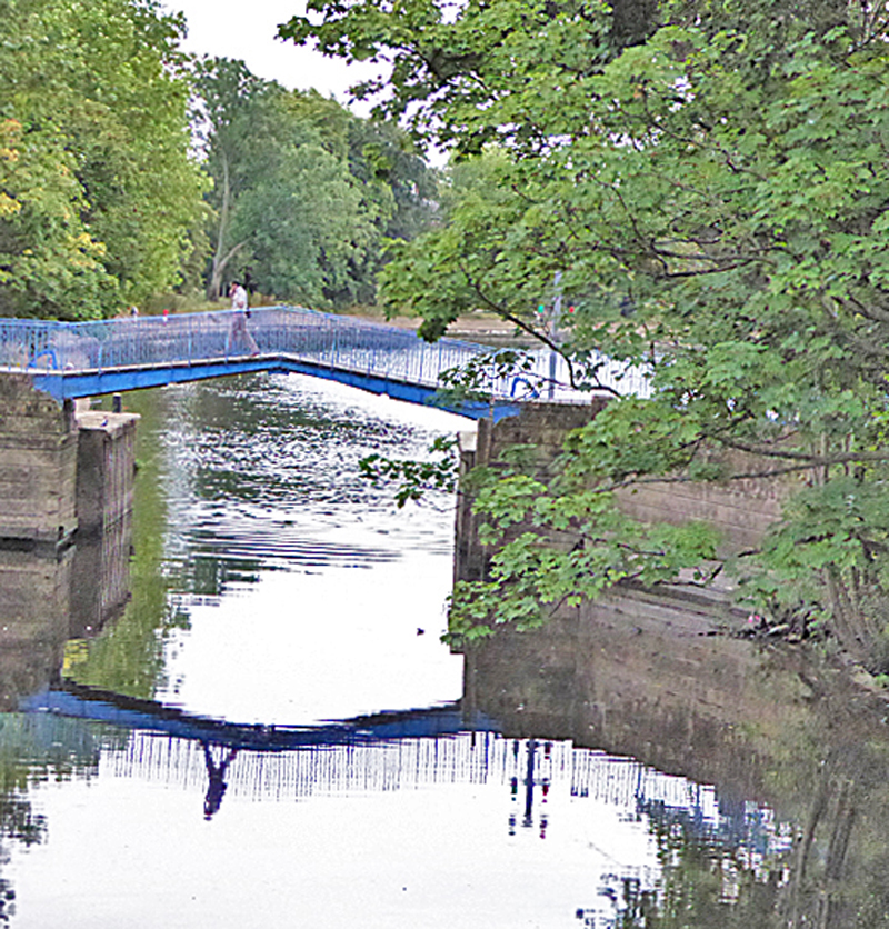 The Blue Bridge on the Foss at its junction with the River Ouse