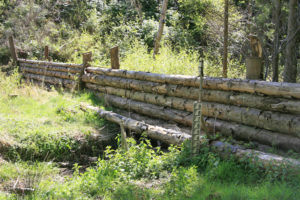 One of the Pickering dams with a measure for water depth