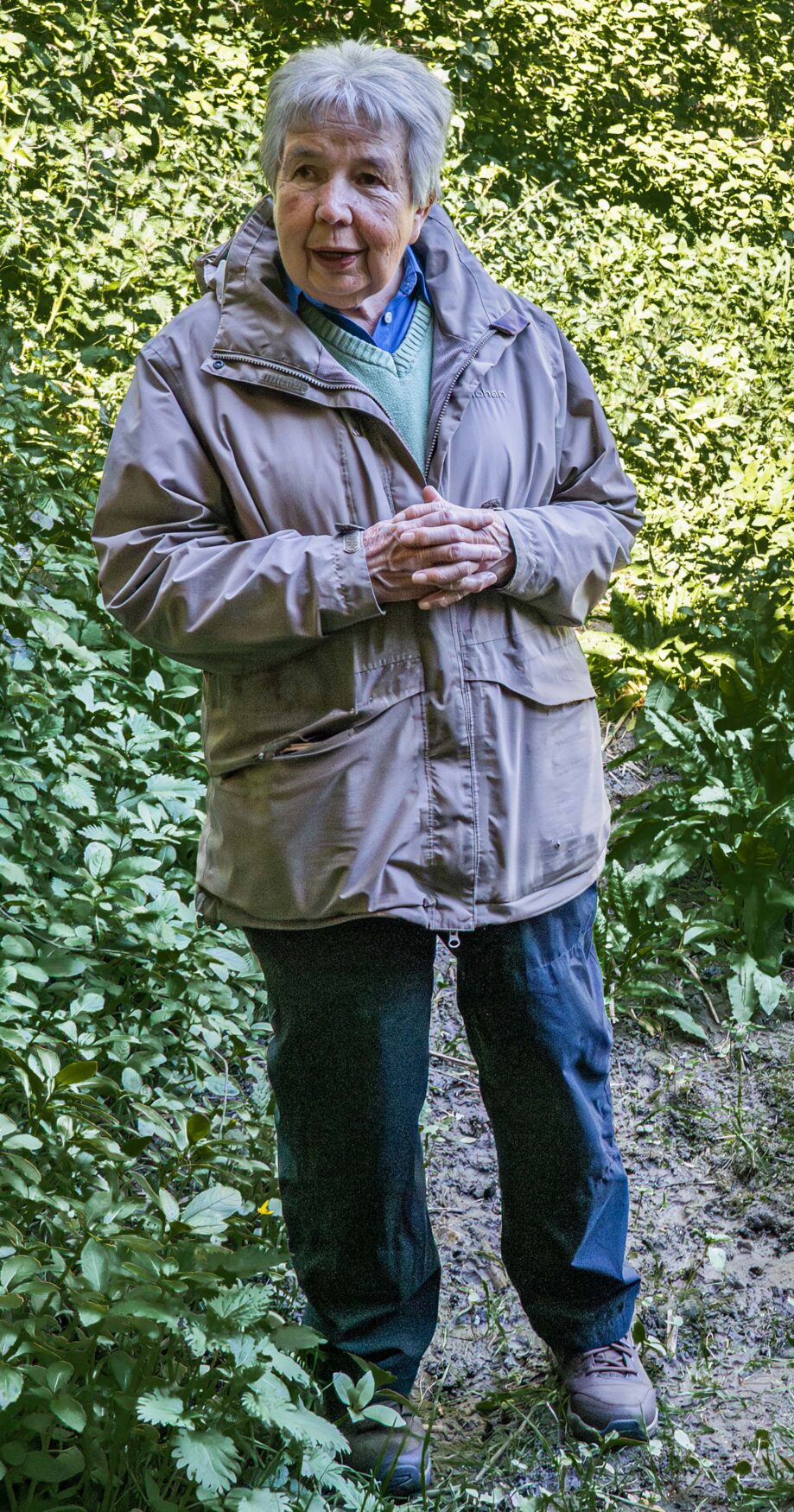 Margaret explaining the habits of the plants